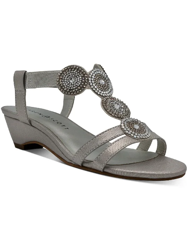 Sandals-for-entrepreneursSandals with Bold Performance-Catrinaa Womens Faux Leather Embellished Evening Sandals