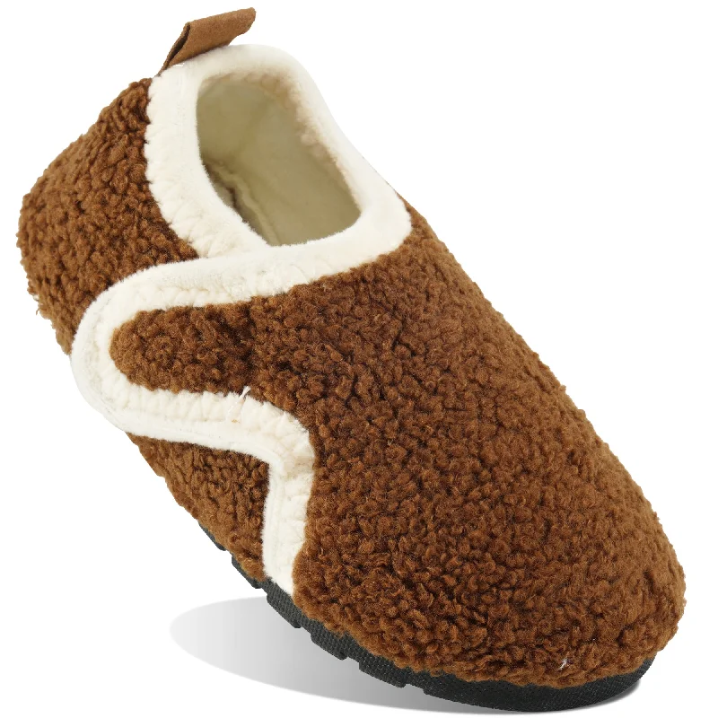 Slippers mentor style-Slippers with cool midsoles-HARENC Toddler Slippers Boys Girls House Shoes Slip on Baby Sock Shoes