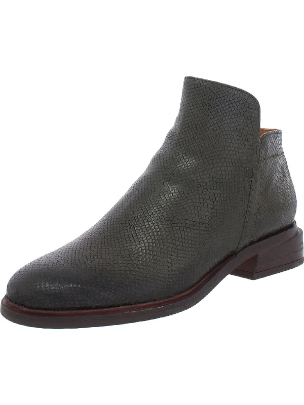 booties for knitwear-  Napoli Womens Leather Zip Up Booties