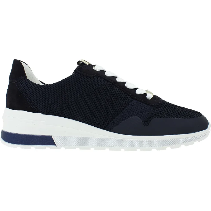 Pun Casual Shoes-Casual shoes with urban heels-Women's Ara Nassau Blau Suede/Mesh