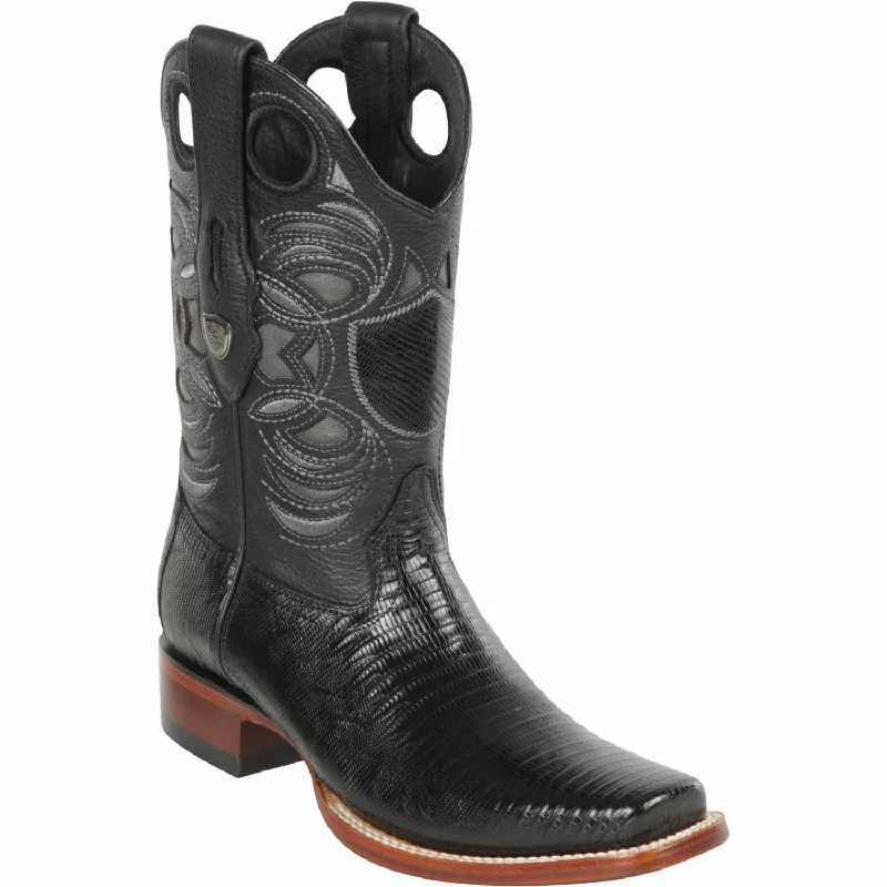 Men's Wild West Teju Lizard Skin Rodeo Toe Boots 281807