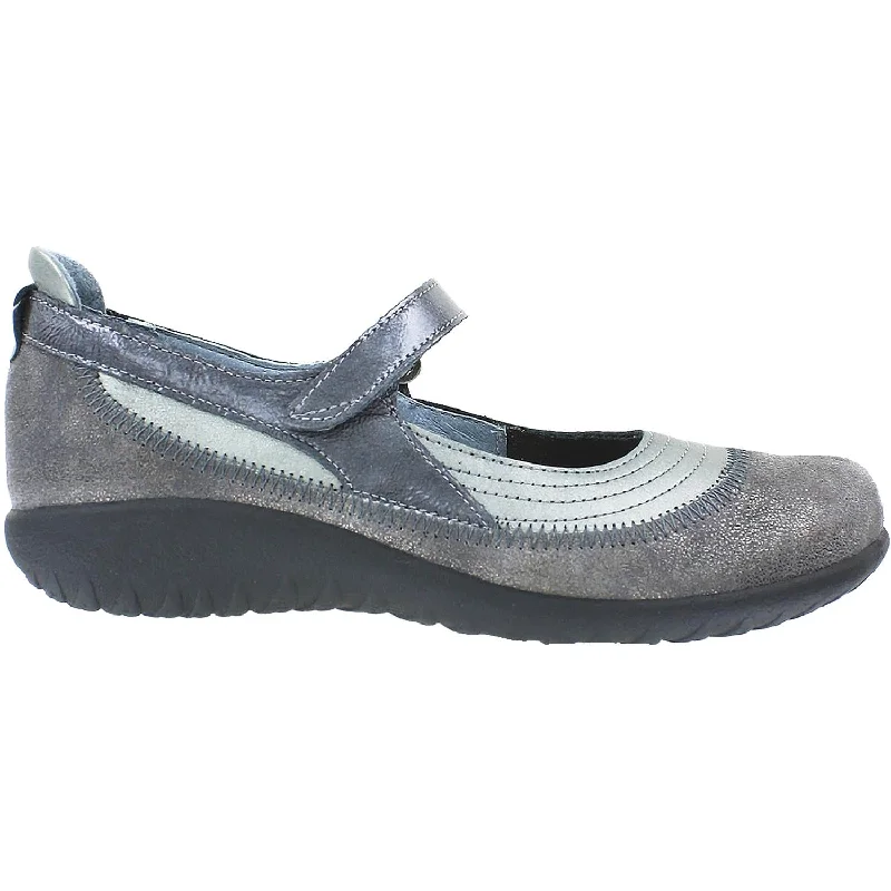 Graduation Casual Shoes-Casual shoes with durable design-Women's Naot Kirei Sterling/Grey Shimmer Leather/Patent