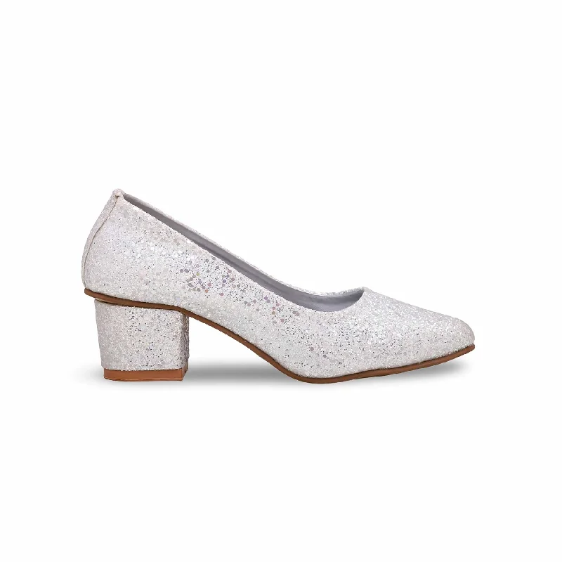 Girls Silver Fancy Pumps KD0928