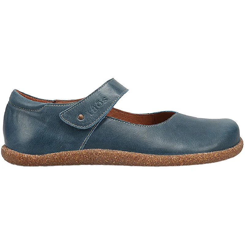 Nature Casual Shoes-Casual shoes with glossy leather-Women's Taos Ultimate Petrol Blue Leather