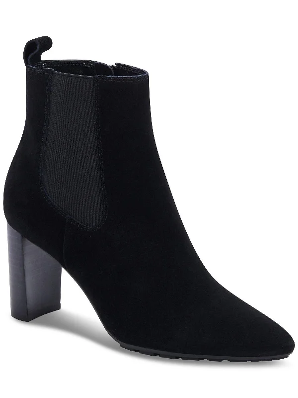 Hard-Sole Ankle Boots-Katlyn Womens Suede Ankle Chelsea Boots