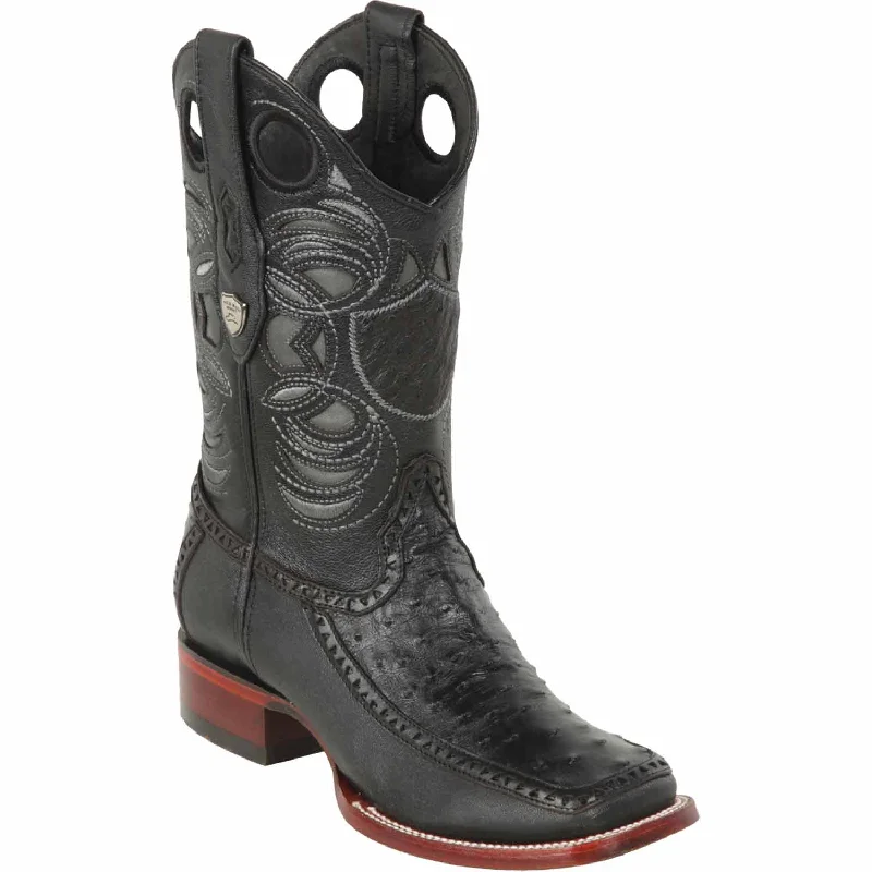 Men's Wild West Ostrich with Deer Skin Ranch Toe Boots 282F03