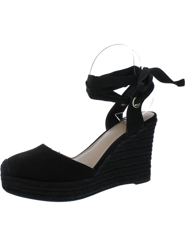 Sandals-for-formal-wearSandals with High Cushioning Performance-Maisie Womens Faux Suede Closed Toe Wedge Sandals