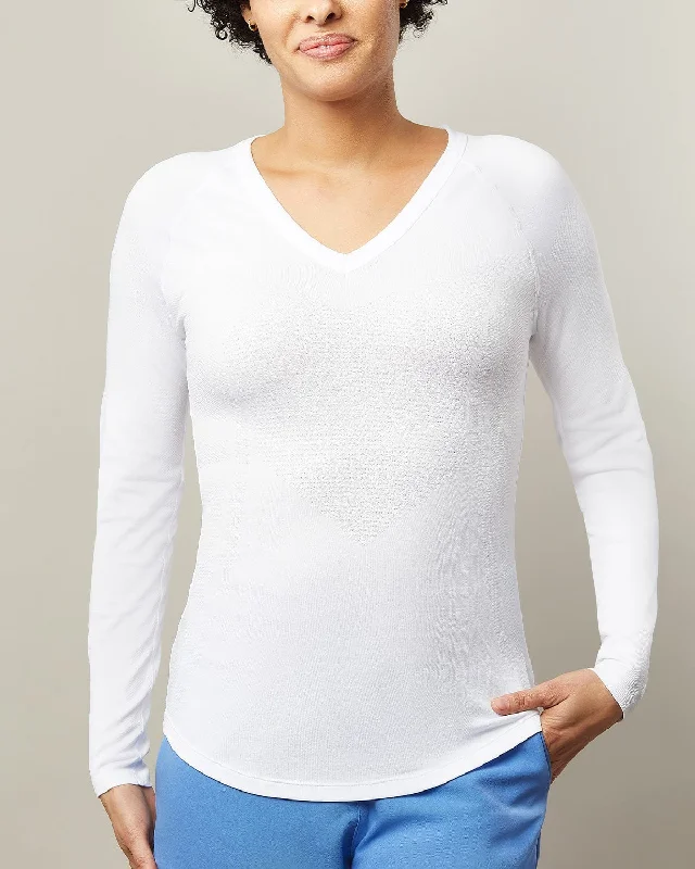 Women's Featherlite™ V-Neck Underscrub - White